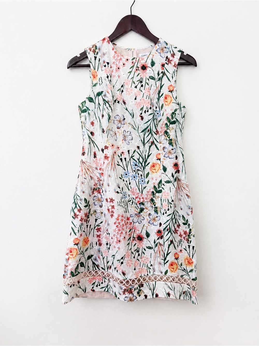 Calvin Klein Floral Eyelet Sheath Dress Size 4 New Without Tags